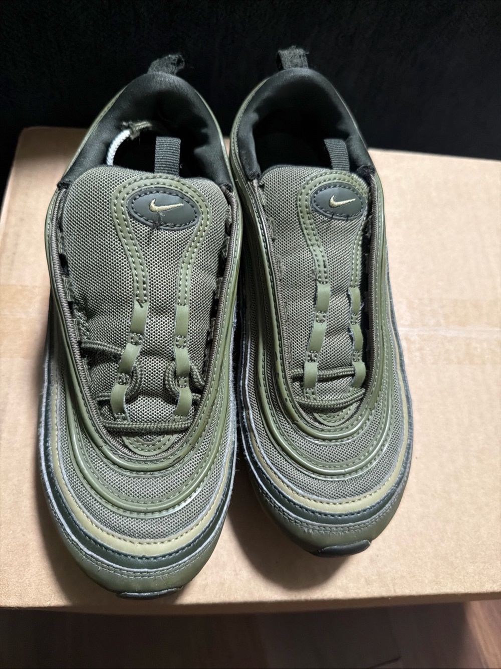 NIKE Air Max 97 Tiger Camo Sneakers ARMY Green Running Shoes Men Size 8